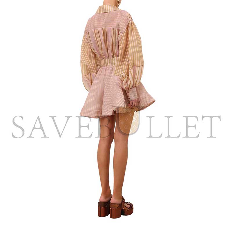 ZIMMERMANN ALCHEMY STRIPED MINI DRESS 8821DS262